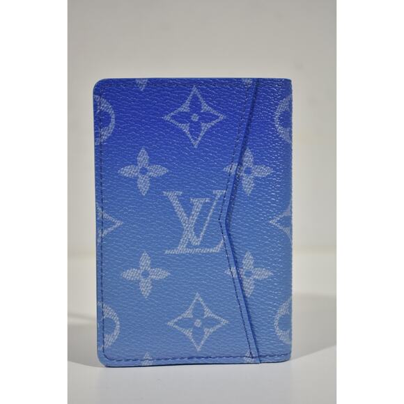 Louis Vuitton Clouds Virgil Blue White Monogram Logo Pocket Organizer Wallet - Picture 4 of 7